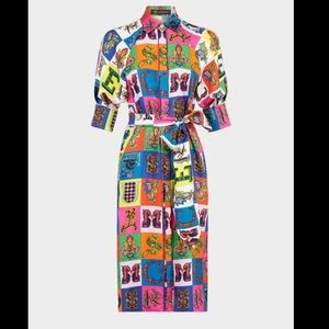 Versace Alphabet Silk Dress/Robe